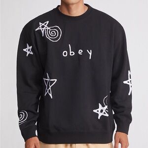 Obey Gazin' Crew Neck Sweatshirt size L